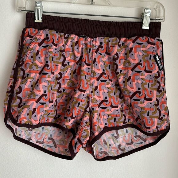 Outdoor Research Women Zendo Multi Shorts moth print SPF 50 brown pink XS NWT! - Picture 1 of 12